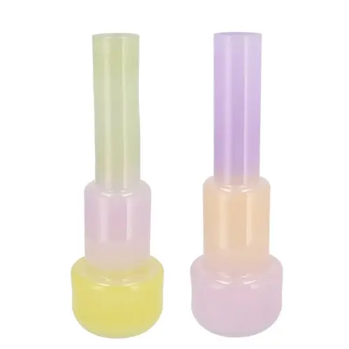 Glas Vase May Dreamy mix pastel 13x13x40cm