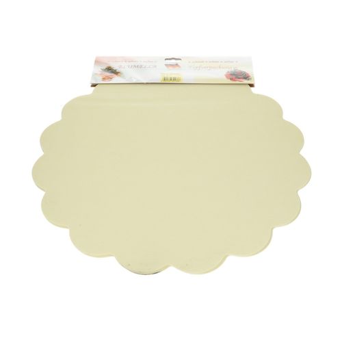 Dekostoff Blatt Blumella creme D44cm x25