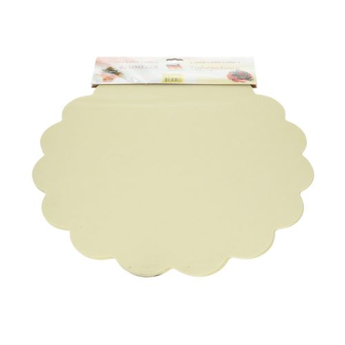 Dekostoff Blatt Blumella creme D44cm x25