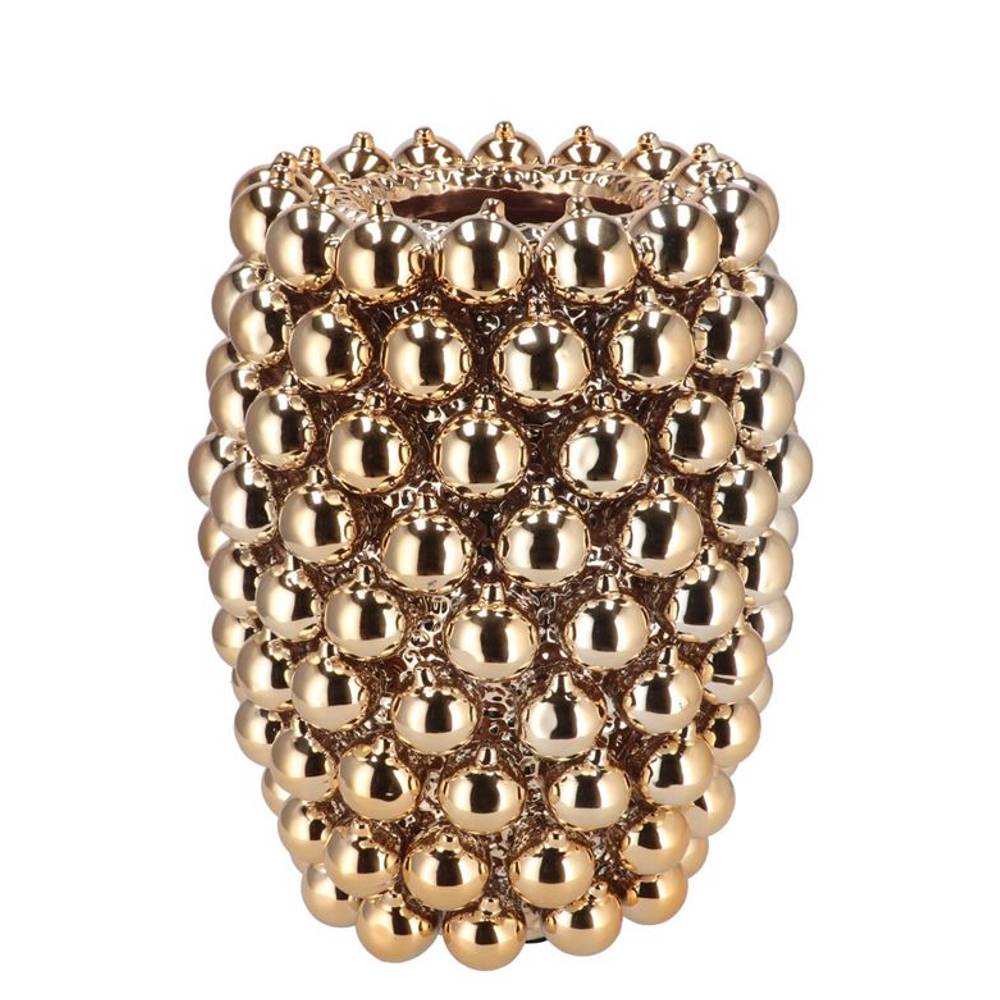 Weihnachtskugel Vase gold 27x27x33cm