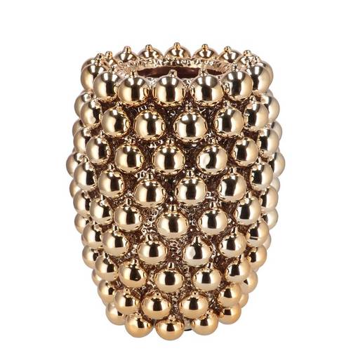 Weihnachtskugel Vase gold 27x27x33cm