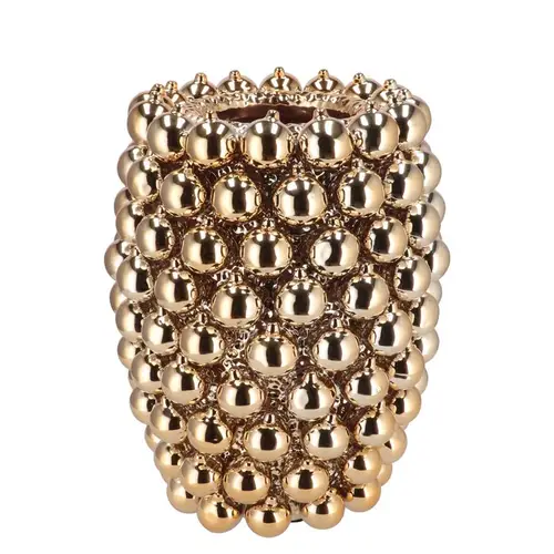 Weihnachtskugel Vase gold 27x27x33cm