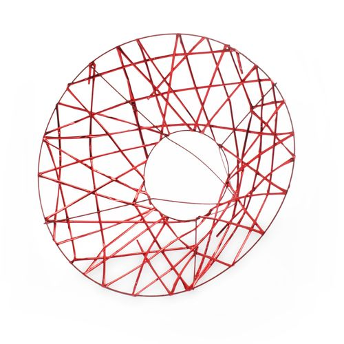 Strausshalter Weihnachten rot D25cm
