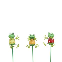 Frosch auf Stab mix 20cm 4cm