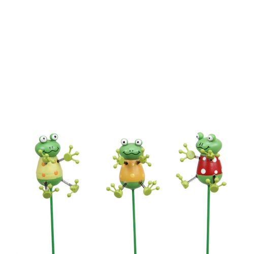 Frosch auf Stab mix 20cm 4cm