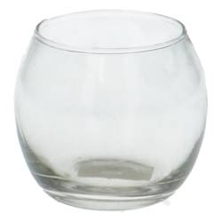 Glas Vase Kugel Fisch D08/06cm H07cm