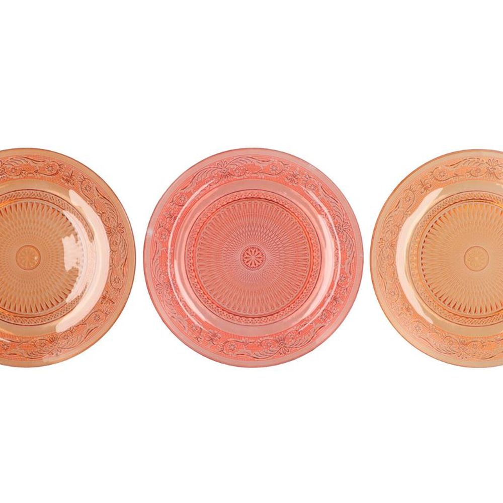 Glas Teller Dayah Coral mix D29cm H02cm