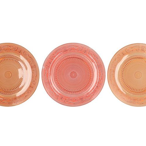 Glas Teller Dayah Coral mix D29cm H02cm