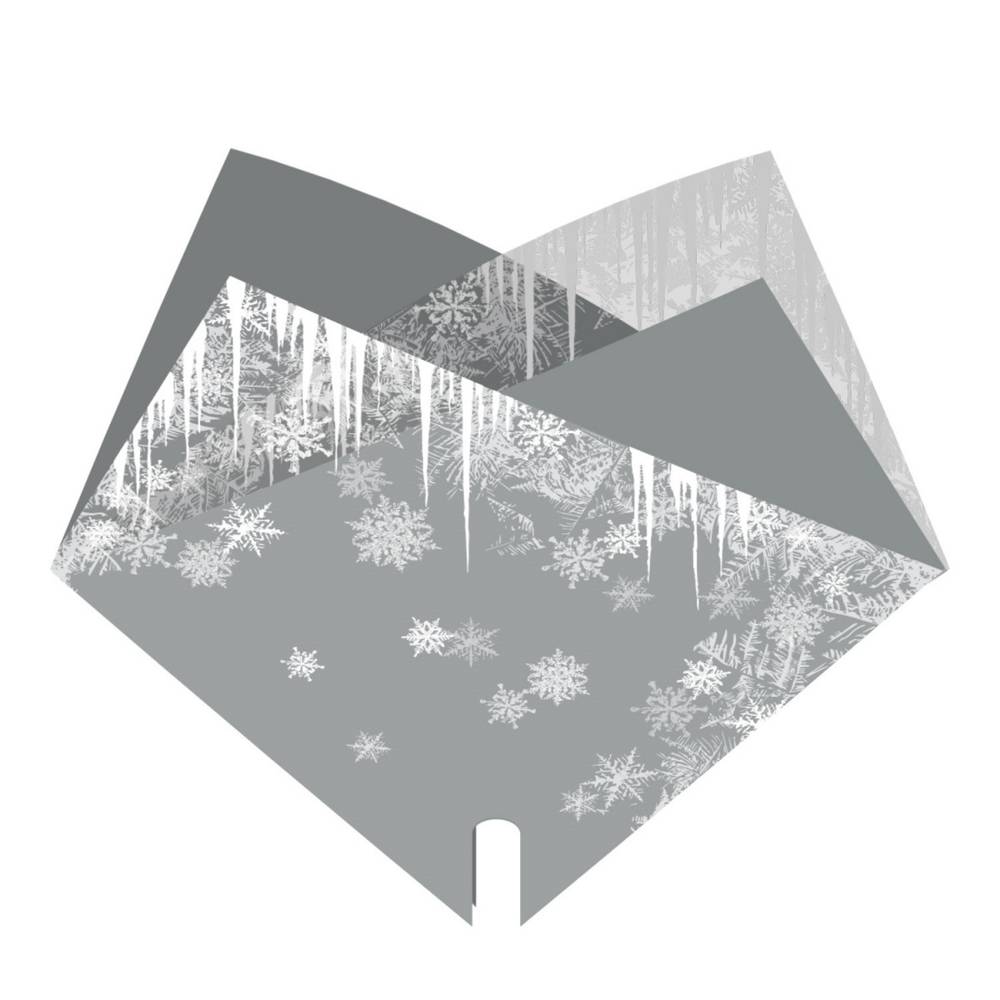 Tüte Double Ice silber 35x35cm x50