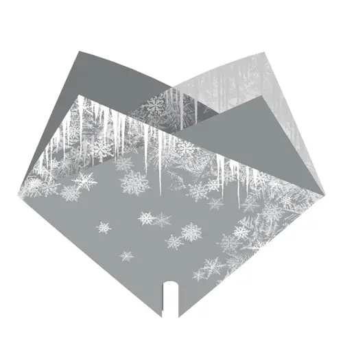 Tüte Double Ice silber 35x35cm x50