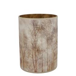 Glas Teelicht Ruby Forest braun 10x13cm