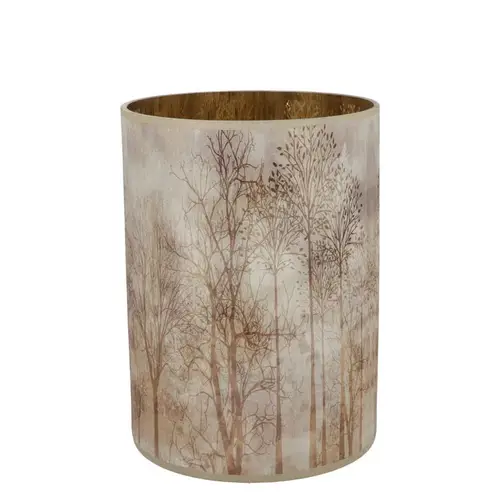 Glas Teelicht Ruby Forest braun 10x13cm