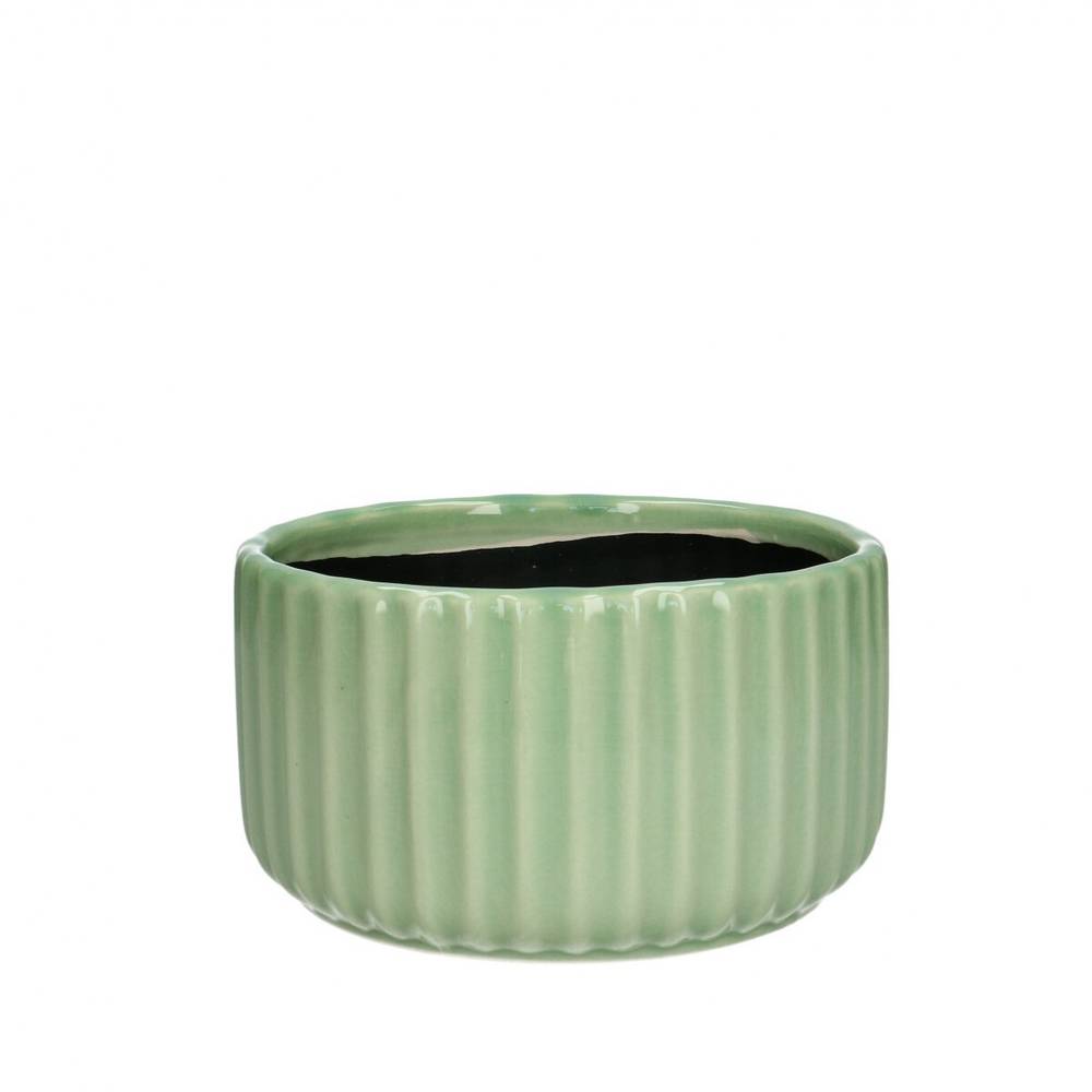 Keramik Übertopf Codi hell grün D15cm H08cm
