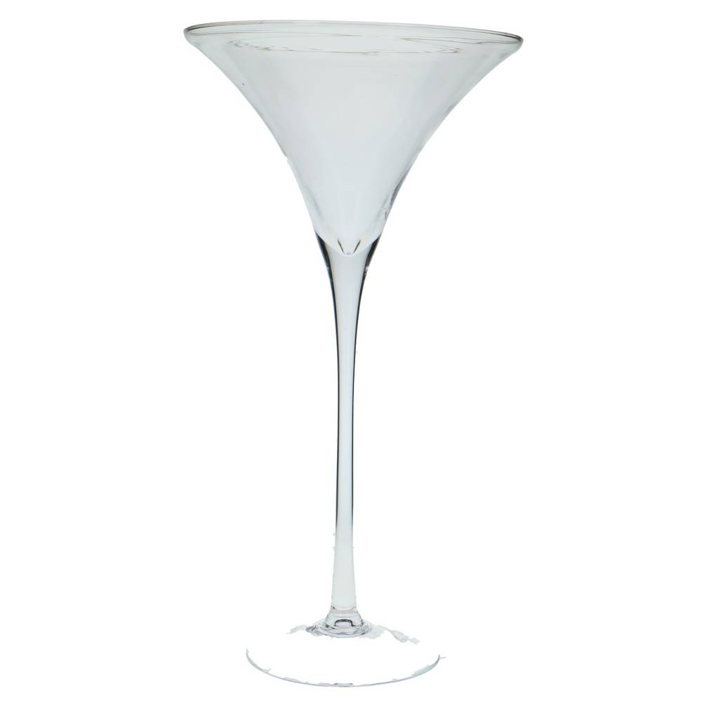 Glas Vase Martini auf Fuss D25cm H50cm