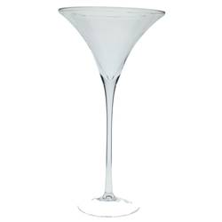 Glas Vase Martini auf Fuss D25cm H50cm