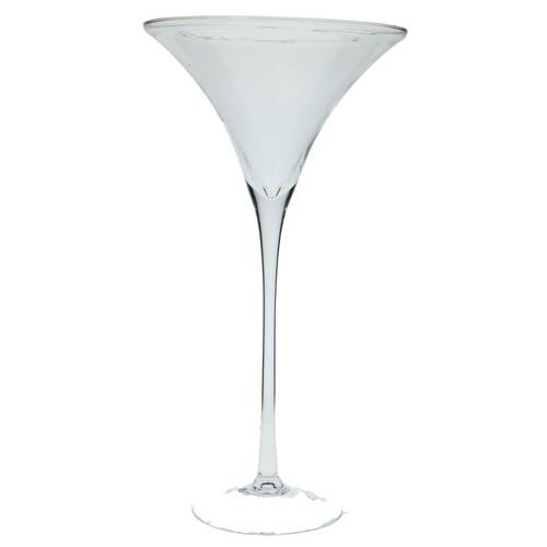 Glas Vase Martini auf Fuss D25cm H50cm