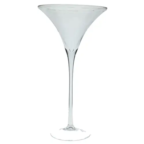 Glas Vase Martini auf Fuss D25cm H50cm