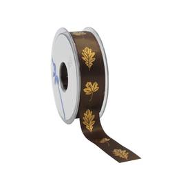 Band Autumn Leafs dunkel braun 23mm 25m