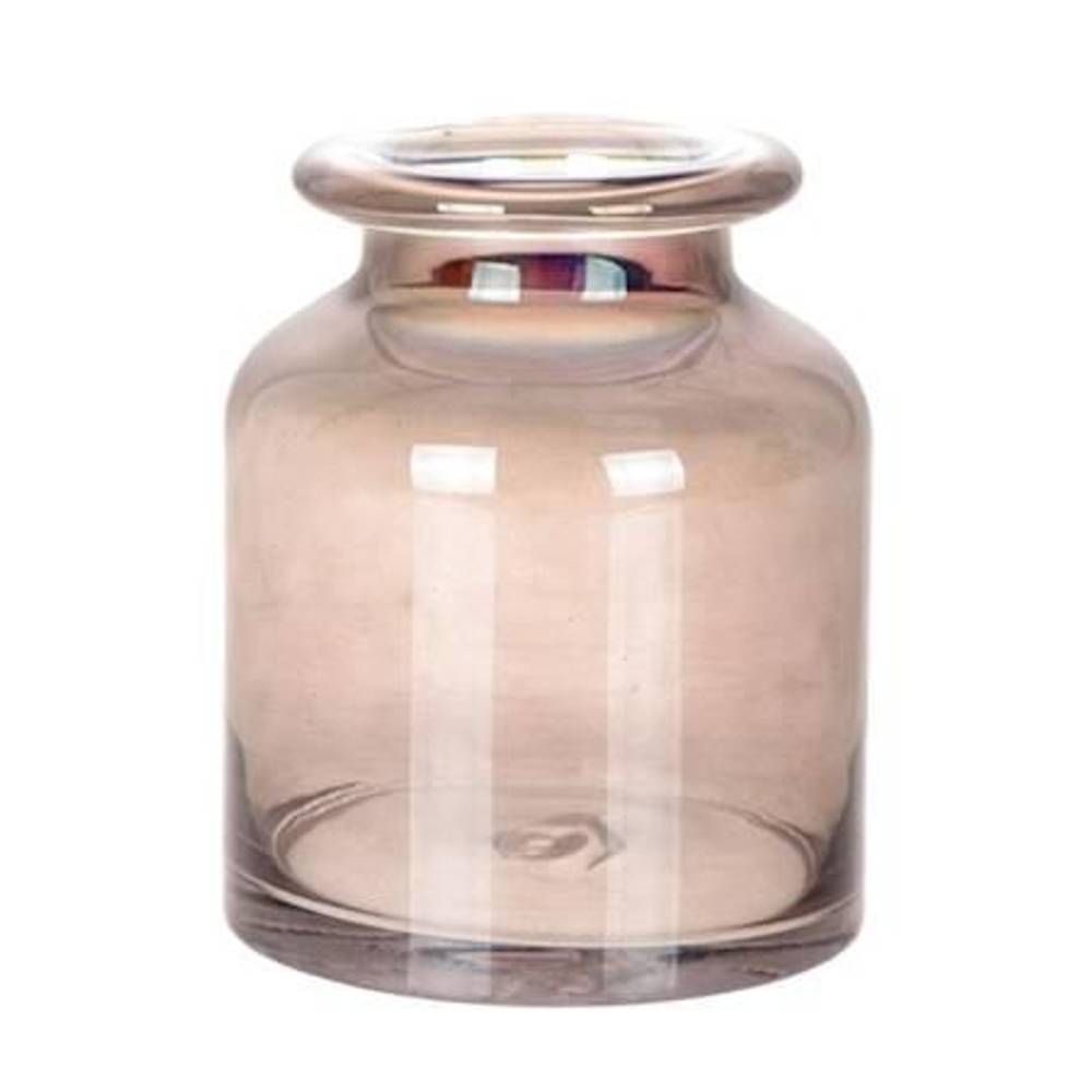Glas grau Vase Sweetie taupe D17cm H20cm