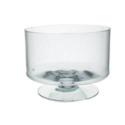 Glas Schale auf Fuss D24cm H18cm