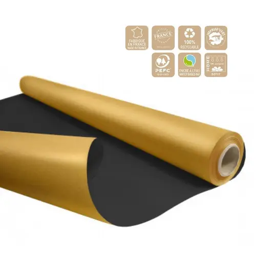 Papier Rolle 80cm Duo schwarz/gold 40m 60g