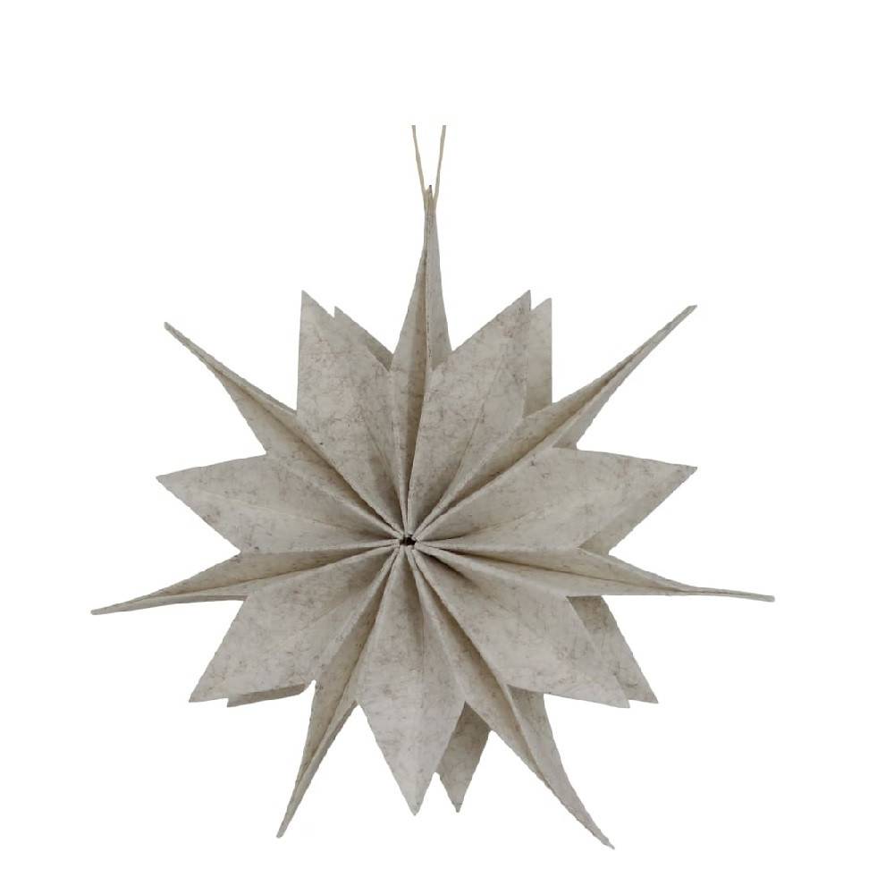 Hänger Stern Filz creme D30cm H05cm