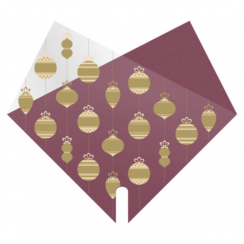 Tüte Double Bright bordeaux 30x30cm x50