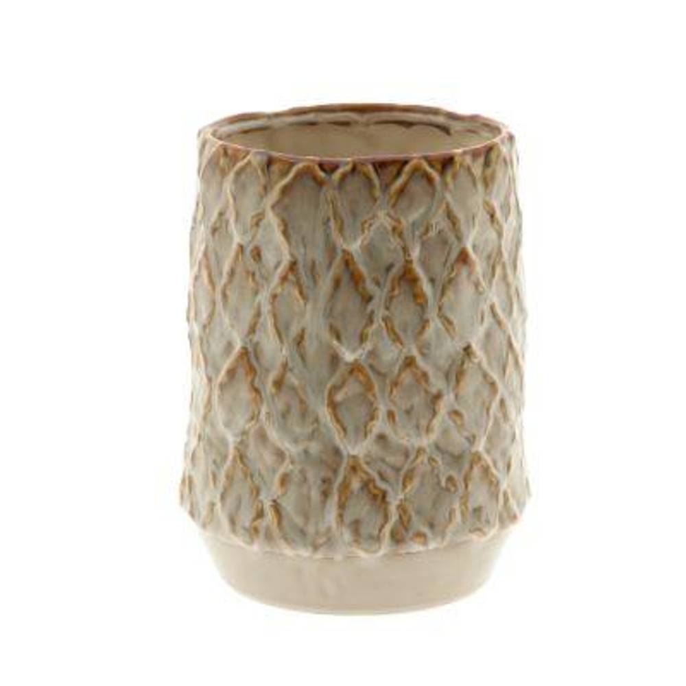 Keramik Vase zaria hell braun D16.5cm H22cm