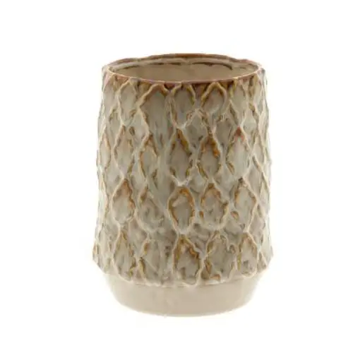 Keramik Vase zaria hell braun D16.5cm H22cm