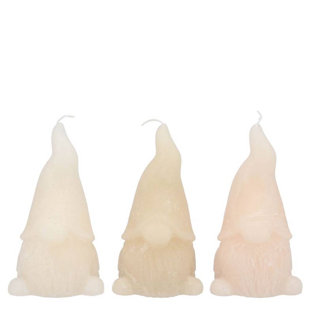 Kerze Gnom mix creme 06x10cm