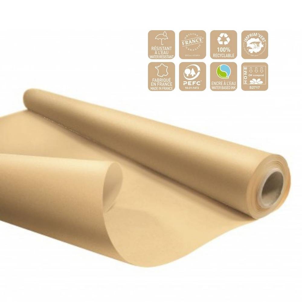 Papier Rolle Eco 80cm wasserb. Natur 25m