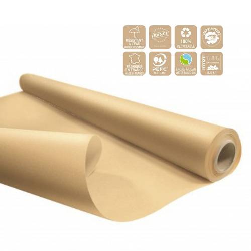 Papier Rolle Eco 80cm wasserb. Natur 25m