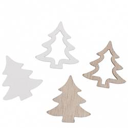 Deko Holz Baum weiss mix D02.5cm x48 