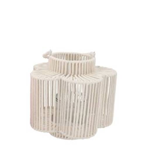 Laterne Cruz Blume weiss 15x28x27cm