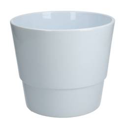 Keramik Übertopf Basic weiss D16cm H13.5cm