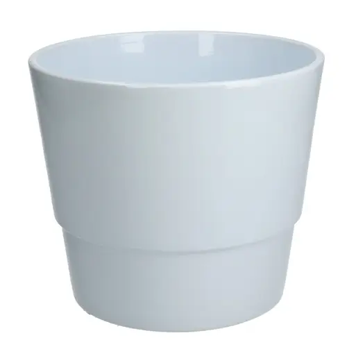 Keramik Übertopf Basic weiss D16cm H13.5cm