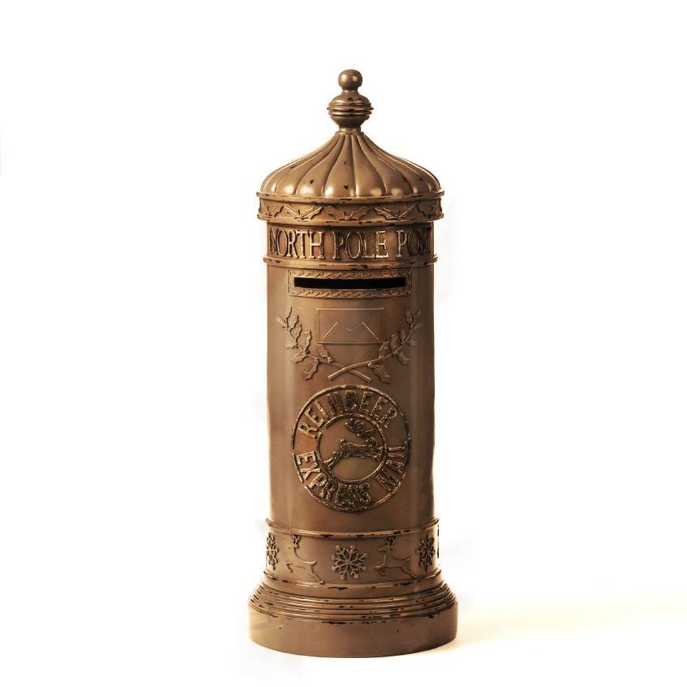 Deko Mailbox Royale gold D20cm H76.5cm