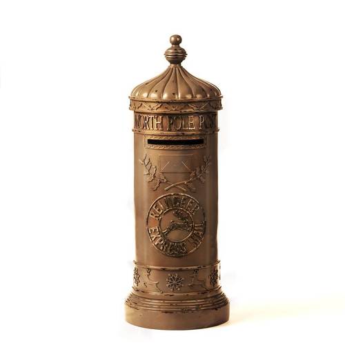 Deko Mailbox Royale gold D20cm H76.5cm