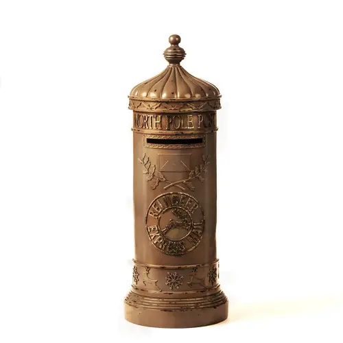 Deko Mailbox Royale gold D20cm H76.5cm