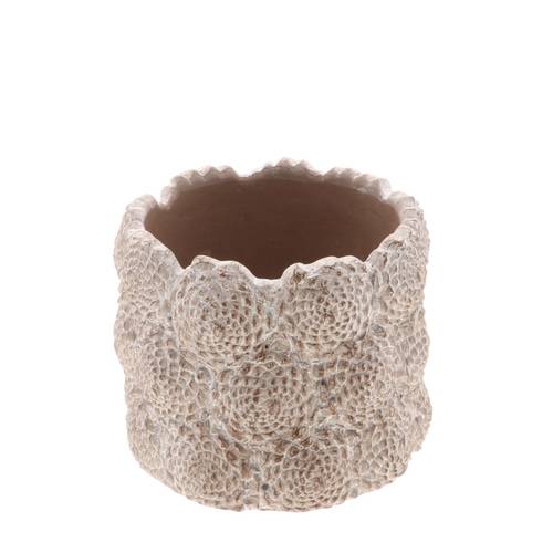 Keramik Übertopf Pavia braun D16cm H13cm