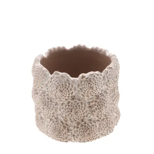 Keramik Übertopf Pavia braun D16cm H13cm
