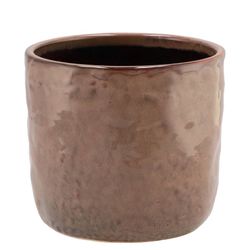 Keramik Übertopf Iron Stone alt rosa D16cm H15cm