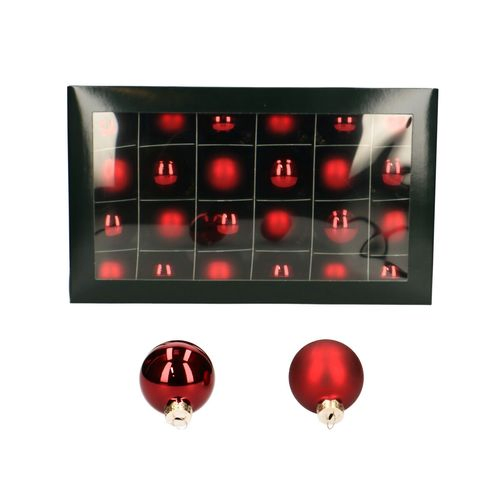 Kugel dunkel rot mix D04cm x48
