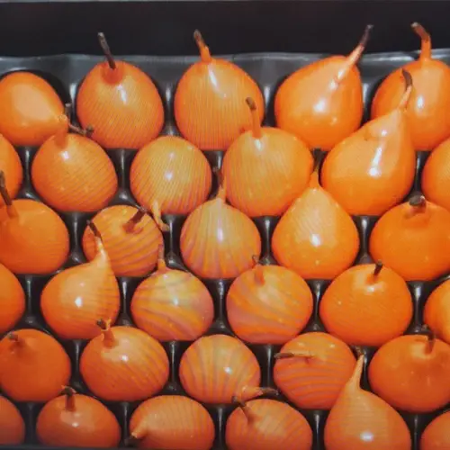 Birne orange Wachs D4cm