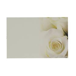 Karte Rose weiss 09x06cm x50