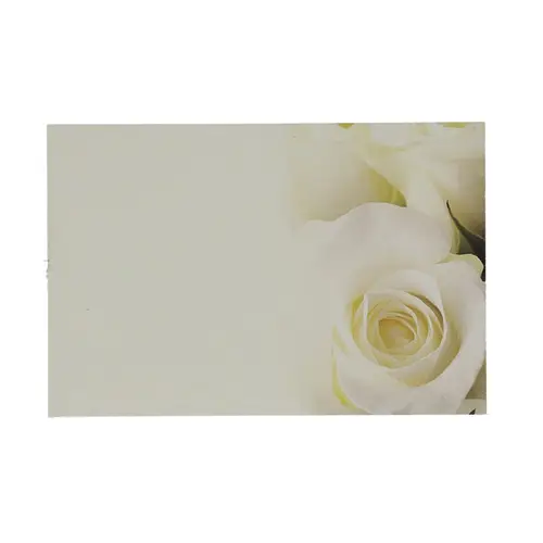 Karte Rose weiss 09x06cm x50