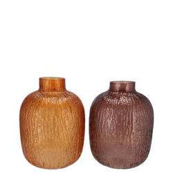 Glas Vase Marly mix braun 14x14x20cm