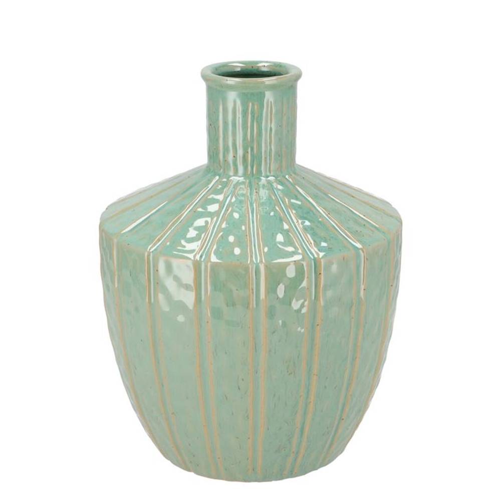 Keramik Vase Sifan Aqua grün 19x19x25cm