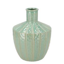 Keramik Vase Sifan Aqua grün 19x19x25cm
