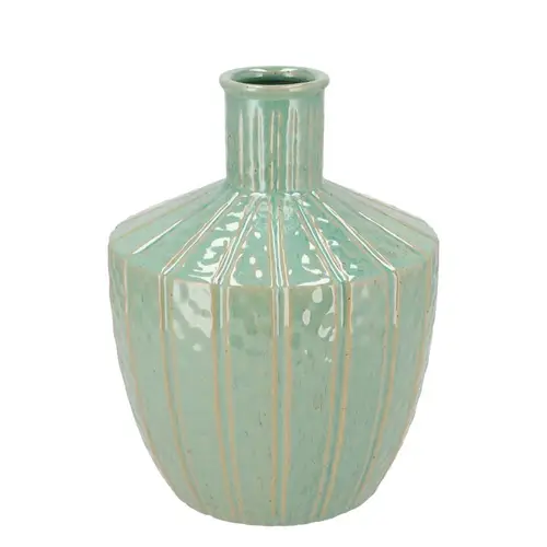 Keramik Vase Sifan Aqua grün 19x19x25cm